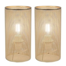 Set of 2 Modern Gold Bedside