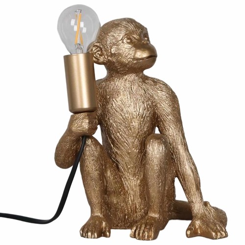 Gold monkey table - gold, bedside