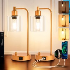 Homelist Gold Bedside Lamp Set