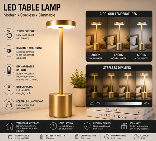 Cordless led table lamp - table,