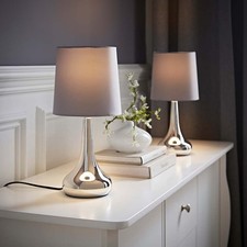 2 x Touch Table Lamps 34cm