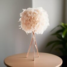 Feather Lamp Rose Gold Tripod