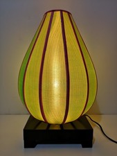 Thai silk& bamboo large lamp