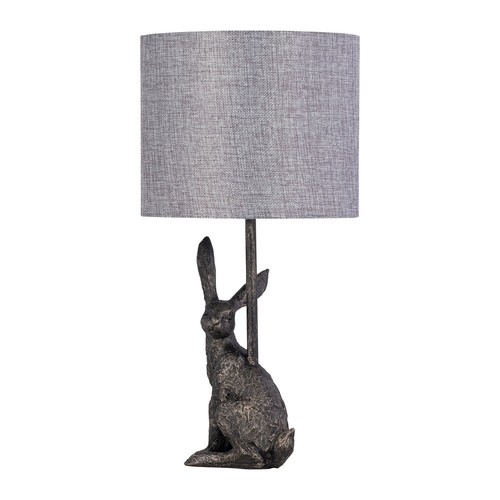 Antique gold rabbit table lamp - antique,