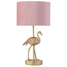 Gold Flamingo Lamp Bedside